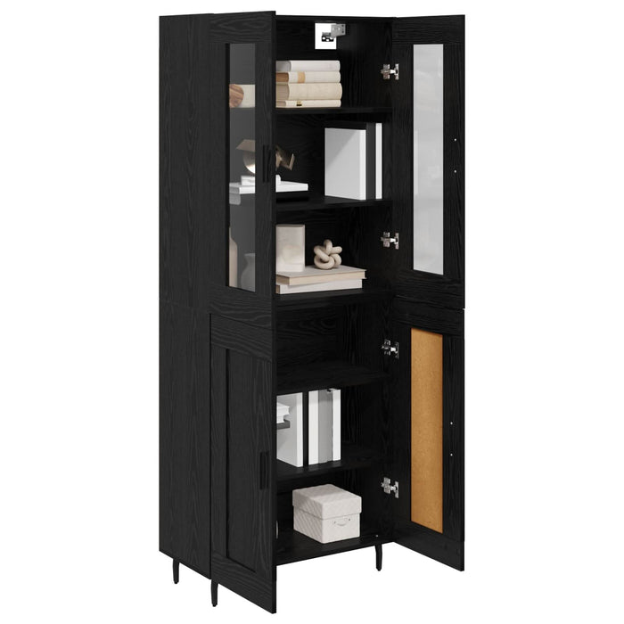 Bufet Pe perete Stejar Negru 69,5 x 34 x 180 cm Lemn compozit - WALTI WALTI
