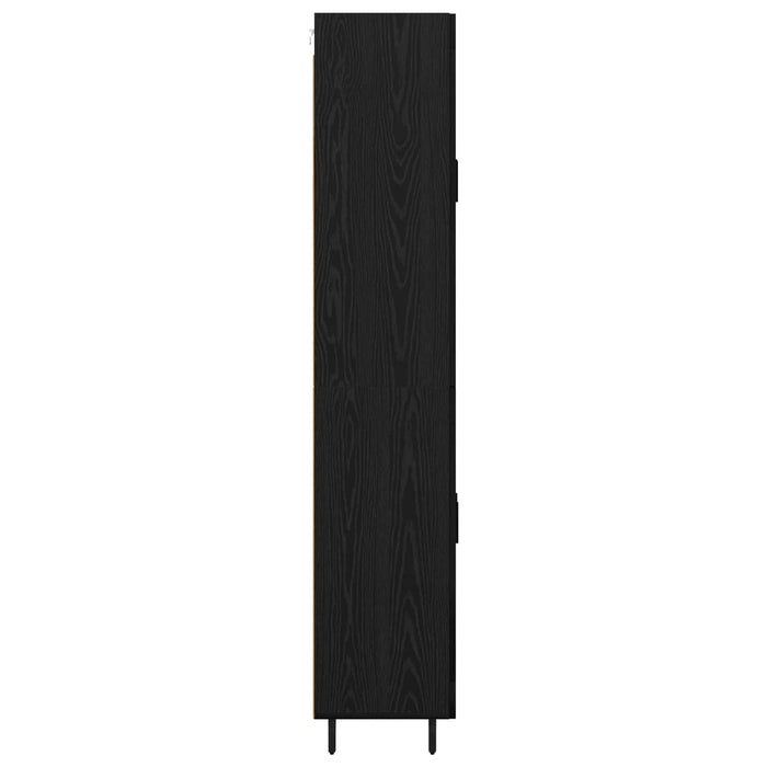 Bufet Pe perete Stejar Negru 69,5 x 34 x 180 cm Lemn compozit - WALTI WALTI