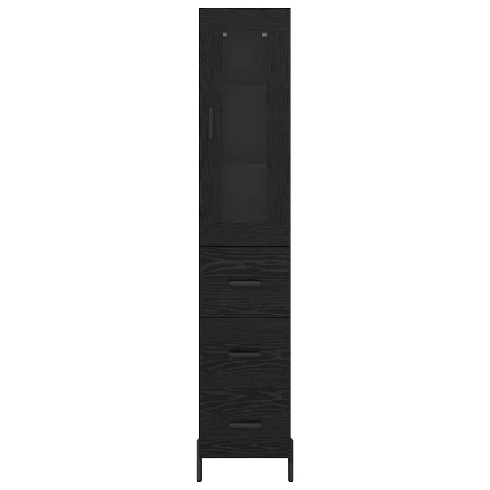 Bufet cu sertar Stejar Negru 34,5 x 34 x 180 cm Lemn compozit - WALTI WALTI