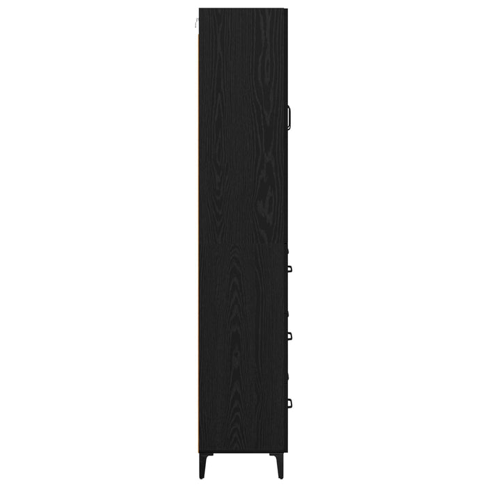 Bufet Pe perete Stejar Negru 69,5 x 34 x 180 cm Lemn compozit - WALTI WALTI