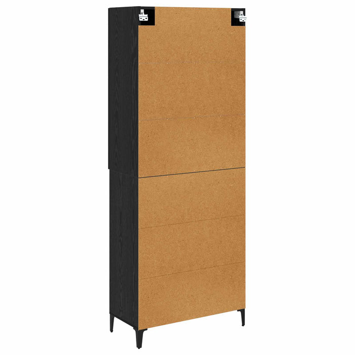 Bufet Pe perete Stejar Negru 69,5 x 34 x 180 cm Lemn compozit - WALTI WALTI