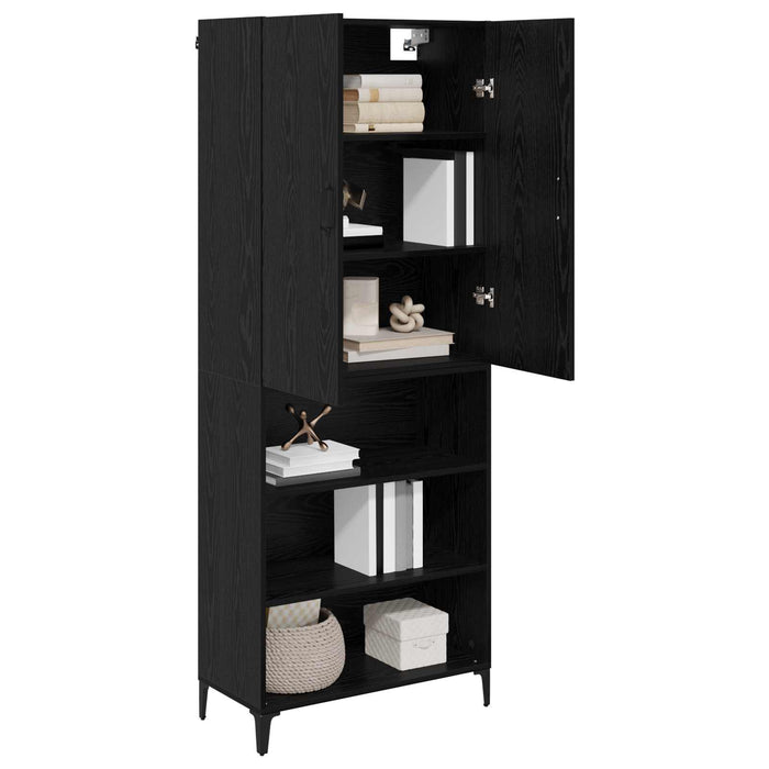 Bufet Pe perete Stejar Negru 69,5 x 34 x 180 cm Lemn compozit - WALTI WALTI