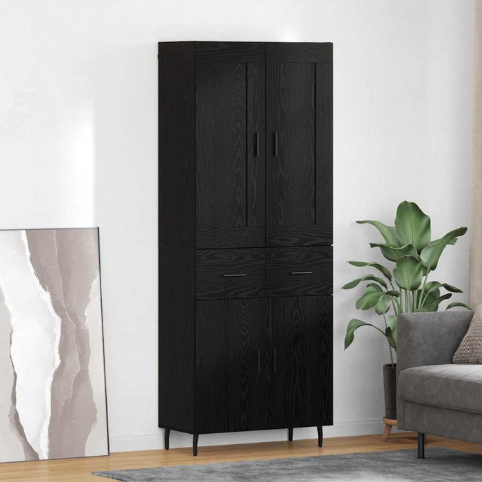 Bufet cu sertar 2 pcs Stejar Negru Lemn compozit - WALTI WALTI