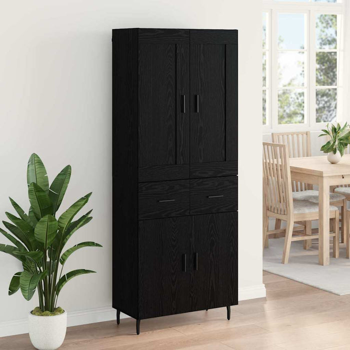 Bufet cu sertar 2 pcs Stejar Negru Lemn compozit - WALTI WALTI