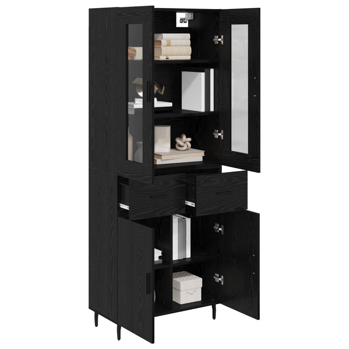Bufet Pe perete Stejar Negru 69,5 x 34 x 180 cm Lemn compozit - WALTI WALTI