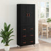 Bufet cu sertar Stejar Negru 69,5 x 34 x 180 cm Lemn compozit - WALTI WALTI