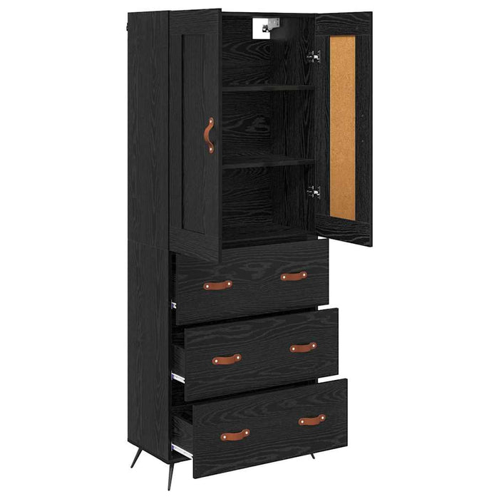 Bufet cu sertar Stejar Negru 69,5 x 34 x 180 cm Lemn compozit - WALTI WALTI