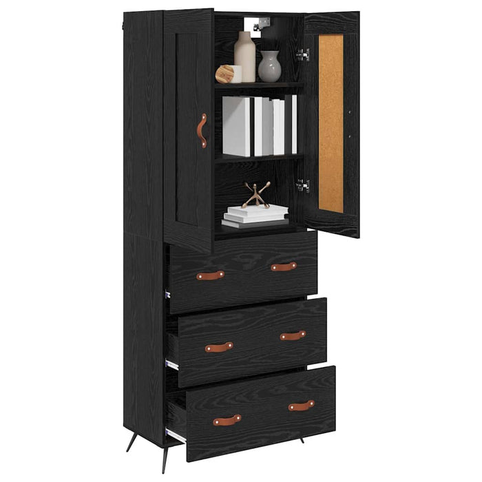 Bufet cu sertar Stejar Negru 69,5 x 34 x 180 cm Lemn compozit - WALTI WALTI