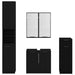 Set de mobilier pentru baie 4 pcs Stejar Negru Lemn compozit - WALTI WALTI