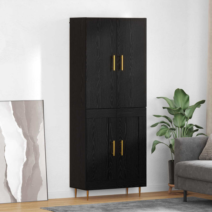 Bufet Pe perete Stejar Negru 69,5 x 34 x 180 cm Lemn compozit - WALTI WALTI