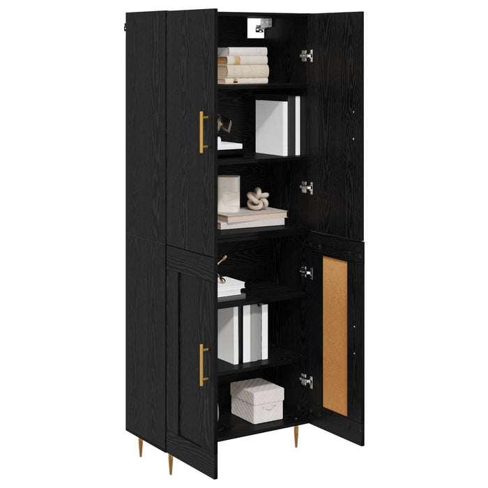 Bufet Pe perete Stejar Negru 69,5 x 34 x 180 cm Lemn compozit - WALTI WALTI