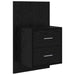Cap de pat cu noptiere 3 pcs Stejar Negru Lemn compozit - WALTI WALTI