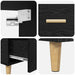 Bufet 2 pcs Stejar Negru 69,5 x 34 x 180 cm Lemn compozit - WALTI WALTI