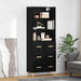 Bufet 2 pcs Stejar Negru 69,5 x 34 x 180 cm Lemn compozit - WALTI WALTI