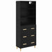 Bufet 2 pcs Stejar Negru 69,5 x 34 x 180 cm Lemn compozit - WALTI WALTI
