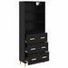 Bufet 2 pcs Stejar Negru 69,5 x 34 x 180 cm Lemn compozit - WALTI WALTI