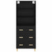 Bufet 2 pcs Stejar Negru 69,5 x 34 x 180 cm Lemn compozit - WALTI WALTI