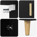 Bufet 2 pcs Stejar Negru 69,5 x 34 x 180 cm Lemn compozit - WALTI WALTI