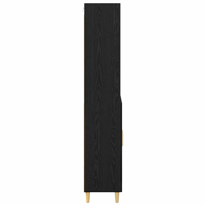 Bufet 2 pcs Stejar Negru 69,5 x 34 x 180 cm Lemn compozit - WALTI WALTI