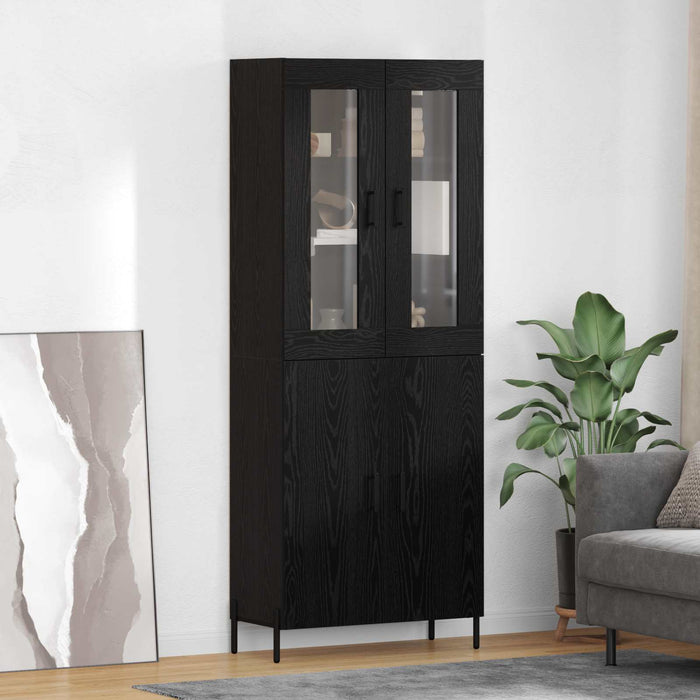 Bufet Pe perete Stejar Negru 69,5 x 34 x 180 cm Lemn compozit - WALTI WALTI