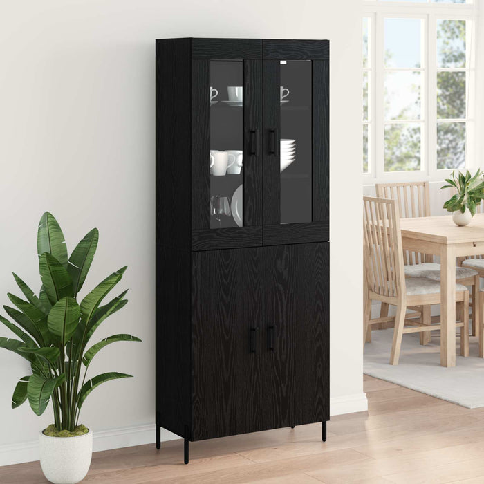 Bufet Pe perete Stejar Negru 69,5 x 34 x 180 cm Lemn compozit - WALTI WALTI