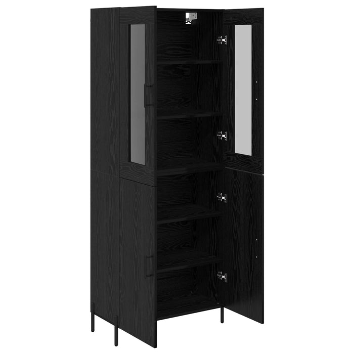 Bufet Pe perete Stejar Negru 69,5 x 34 x 180 cm Lemn compozit - WALTI WALTI
