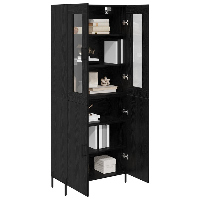 Bufet Pe perete Stejar Negru 69,5 x 34 x 180 cm Lemn compozit - WALTI WALTI