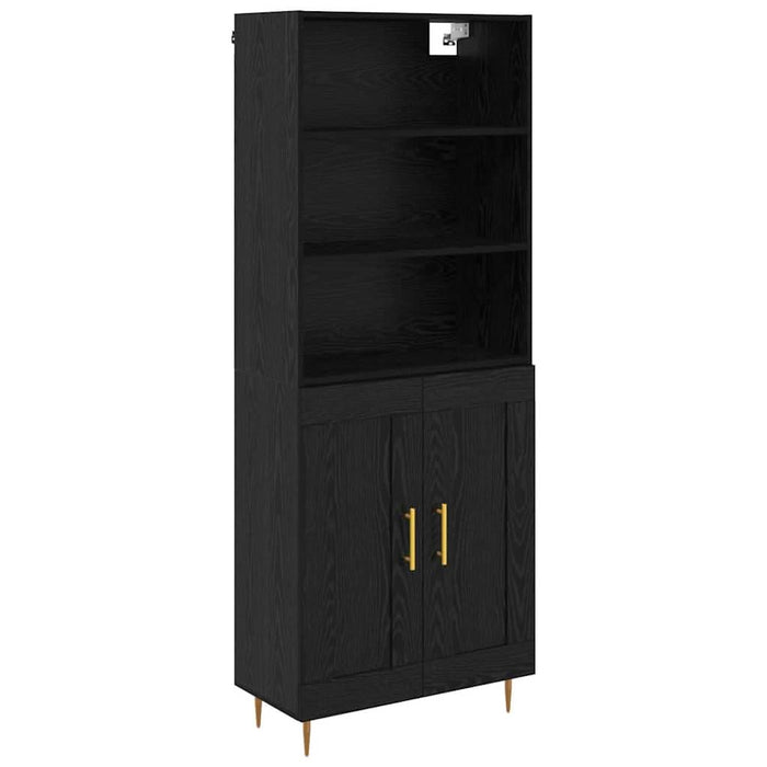 Bufet cu sertar Stejar Negru 69,5 x 34 x 180 cm Lemn compozit WALTI
