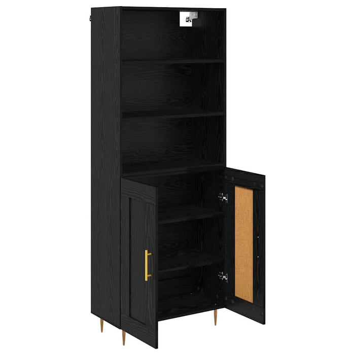 Bufet cu sertar Stejar Negru 69,5 x 34 x 180 cm Lemn compozit WALTI
