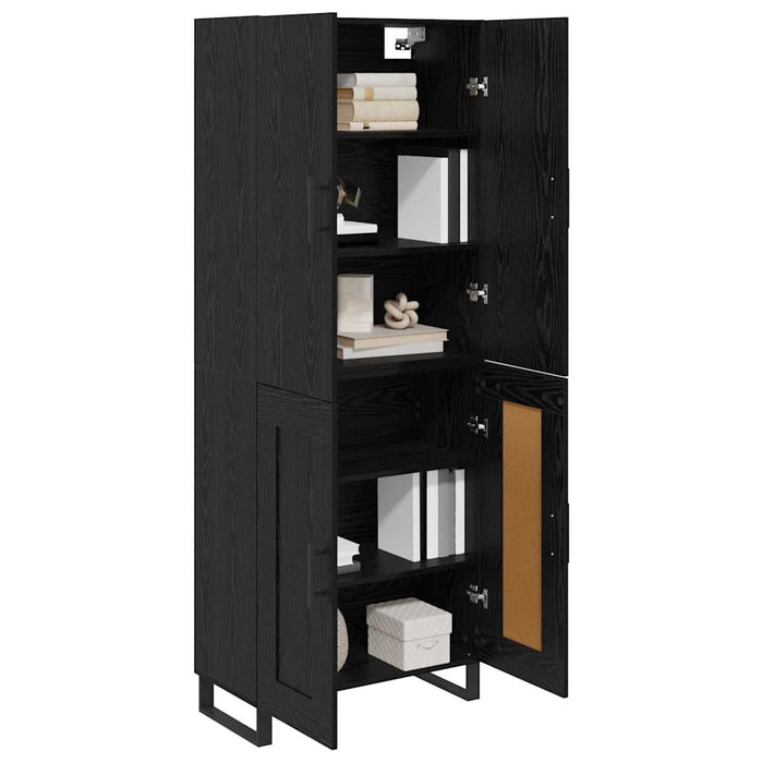 Bufet Pe perete 2 pcs Stejar Negru Lemn compozit - WALTI WALTI