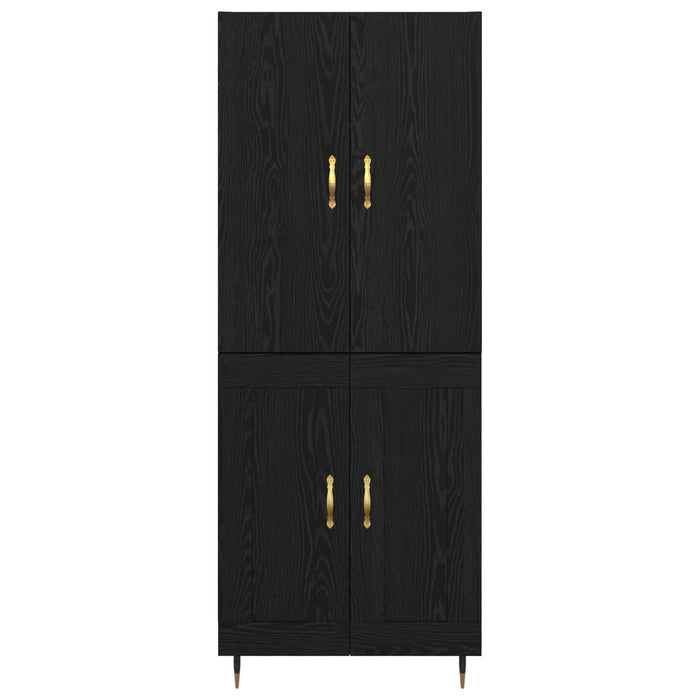 Bufet Pe perete Stejar Negru 69,5 x 34 x 180 cm Lemn compozit - WALTI WALTI