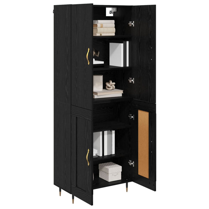 Bufet Pe perete Stejar Negru 69,5 x 34 x 180 cm Lemn compozit - WALTI WALTI