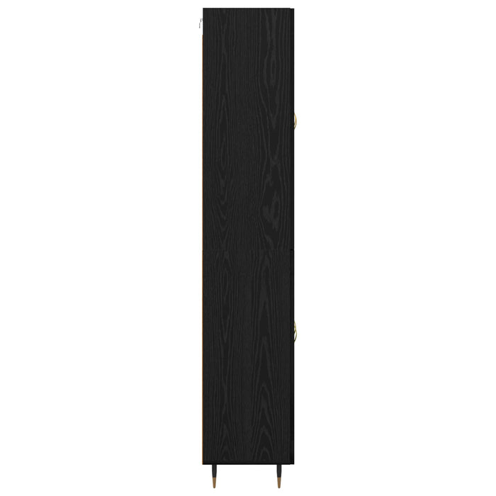 Bufet Pe perete Stejar Negru 69,5 x 34 x 180 cm Lemn compozit - WALTI WALTI