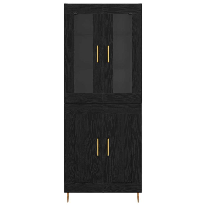 Bufet 2 pcs Stejar Negru Lemn compozit - WALTI WALTI