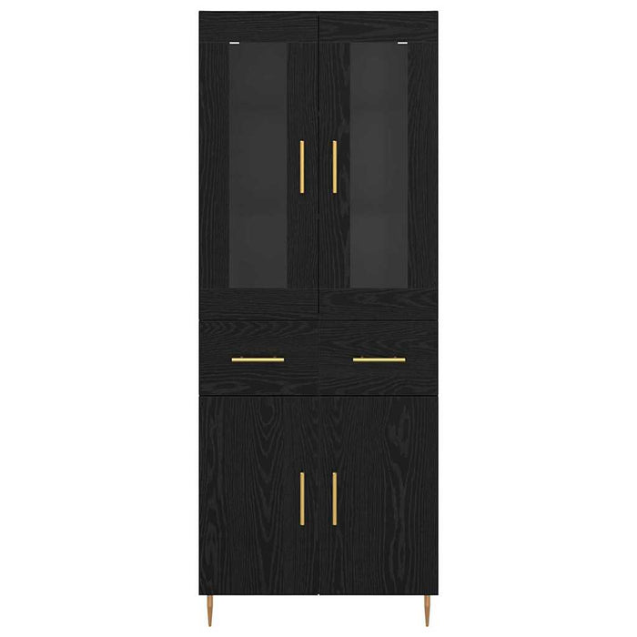 Bufet cu sertar 2 pcs Stejar Negru Lemn compozit - WALTI WALTI
