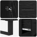 Bufet Pe perete cu sertar 2 pcs Stejar Negru Lemn compozit - WALTI WALTI