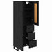 Bufet Pe perete cu sertar 2 pcs Stejar Negru Lemn compozit - WALTI WALTI