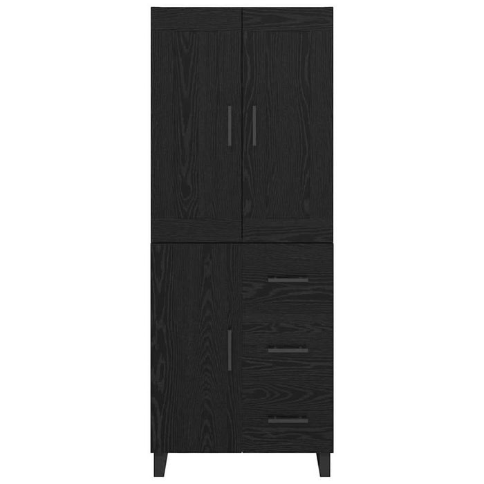 Bufet Pe perete cu sertar 2 pcs Stejar Negru Lemn compozit - WALTI WALTI