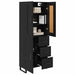 Bufet Pe perete cu sertar 2 pcs Stejar Negru Lemn compozit - WALTI WALTI