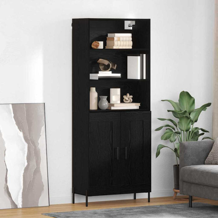 Bufet 2 pcs Stejar negru 69,5 x 34 x 180 cm Lemn compozit - WALTI WALTI