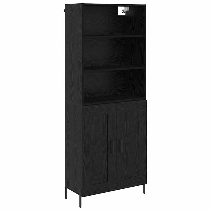 Bufet 2 pcs Stejar negru 69,5 x 34 x 180 cm Lemn compozit - WALTI WALTI