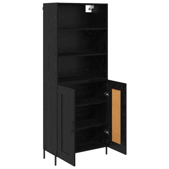 Bufet 2 pcs Stejar negru 69,5 x 34 x 180 cm Lemn compozit - WALTI WALTI