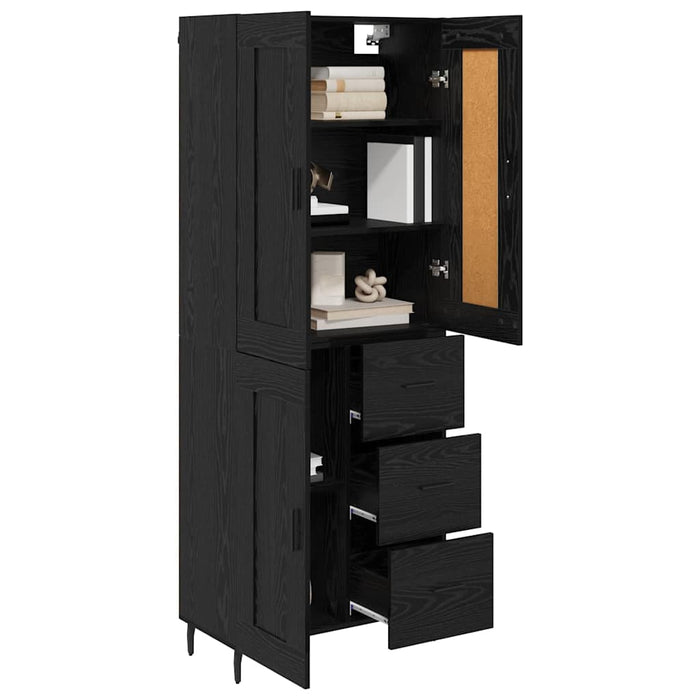 Bufet cu sertar 2 pcs Stejar Negru Lemn compozit - WALTI WALTI