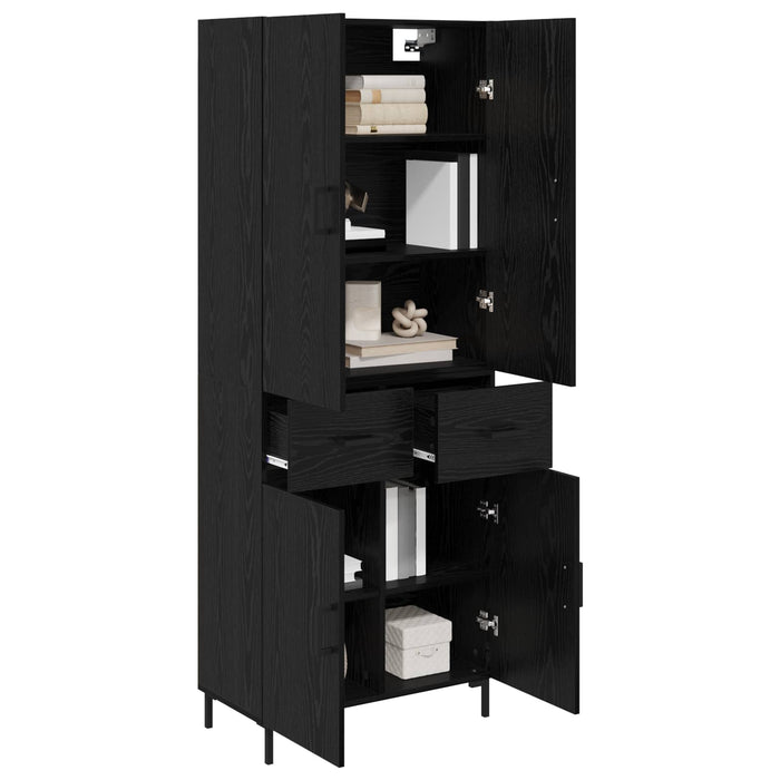 Bufet Pe perete Stejar Negru 69,5 x 34 x 180 cm Lemn compozit - WALTI WALTI