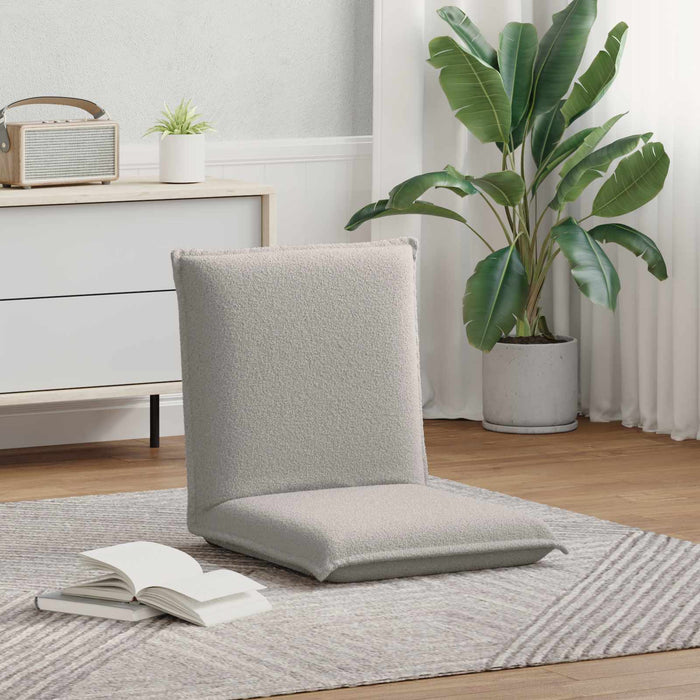 Scaun de podea Gri deschis 54 x 64 x 59 cm Tarfă de oaie - WALTI WALTI
