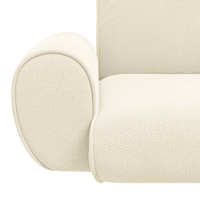 Scaun de podea Crem 68 x 51 x 56 cm Catifea texturată - WALTI WALTI