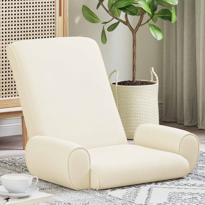 Scaun de podea Crem 68 x 51 x 56 cm Catifea texturată - WALTI WALTI