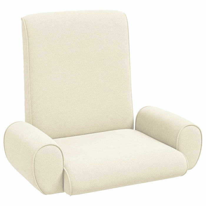 Scaun de podea Crem 68 x 51 x 56 cm Catifea texturată - WALTI WALTI