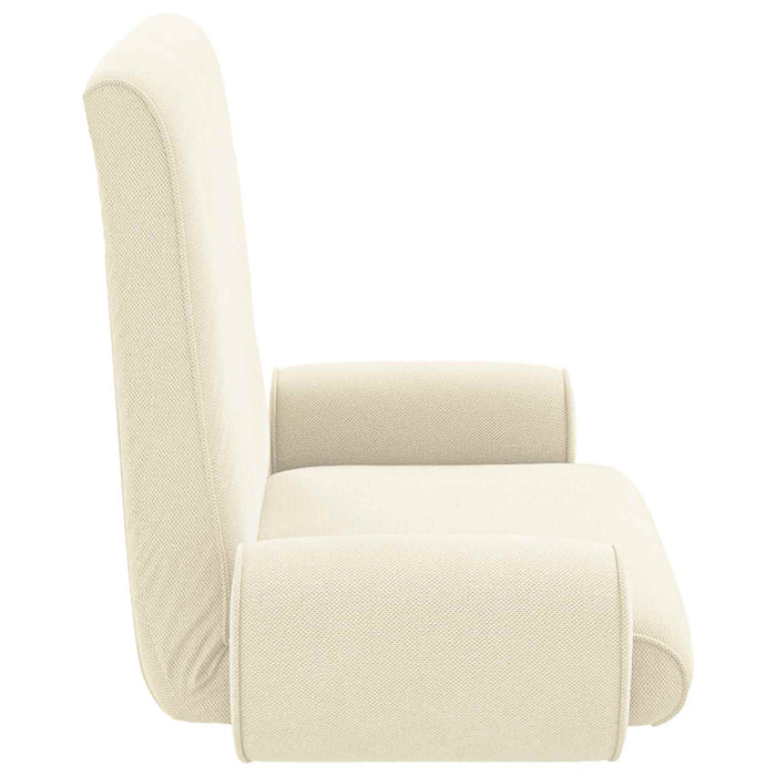Scaun de podea Crem 68 x 51 x 56 cm Catifea texturată - WALTI WALTI