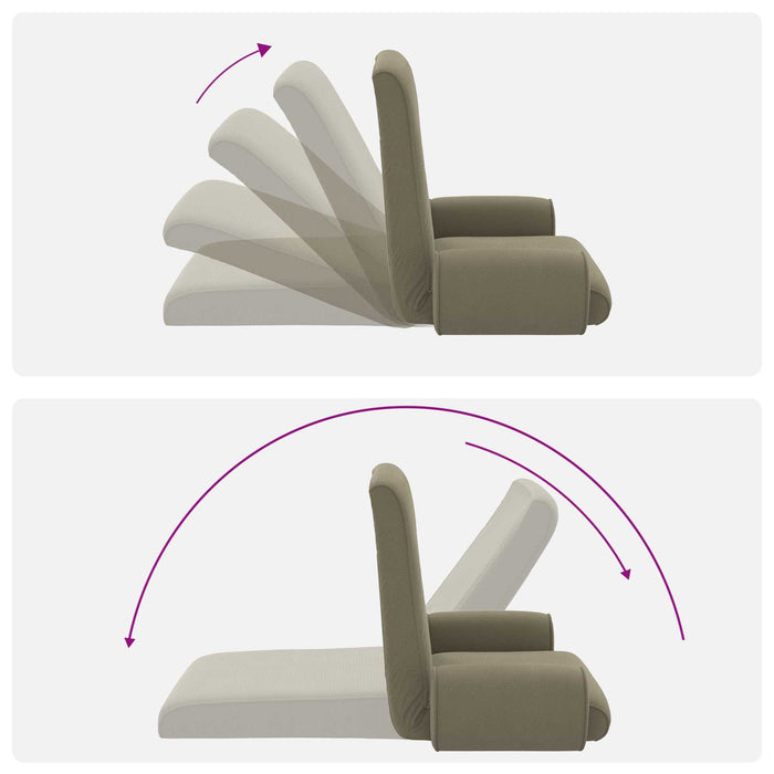 Scaun de podea Kaki 68 x 51 x 56 cm Catifea texturată - WALTI WALTI